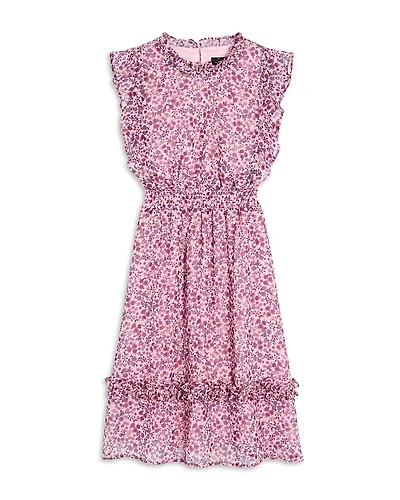 Aqua Girls' Yoryu Print Dress - Little Kid, Big Kid