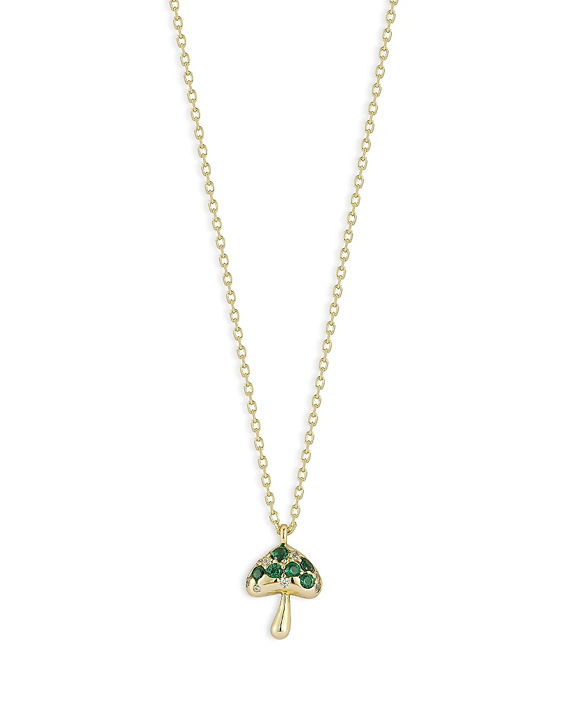 Aqua Mushroom Necklace, 16-18- Exclusive