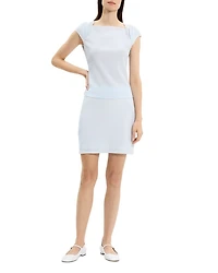 Draped Cap Sleeve Crinkle Top