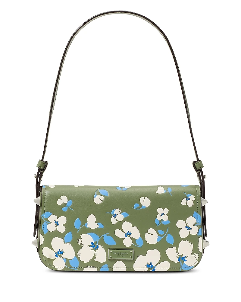 kate spade new york Liv Painterly Bouquet Embossed Leather Small East/West Shoulder Bag