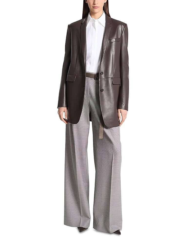 Kobi Halperin Leather Boyfriend Blazer