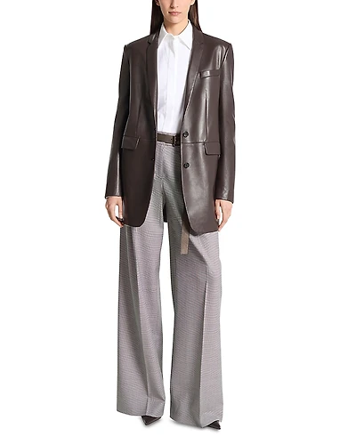 Kobi Halperin Leather Boyfriend Blazer