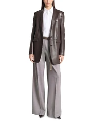 Kobi Halperin Leather Boyfriend Blazer