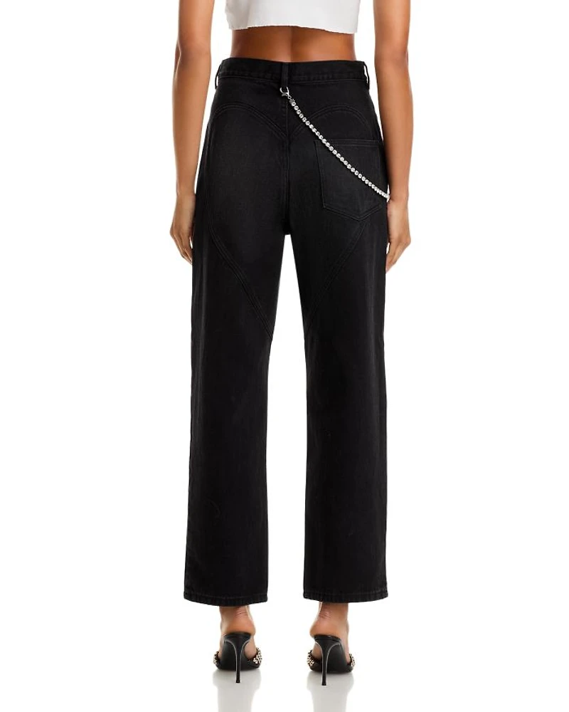 Slit Jeans Black