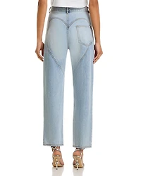 Crystal Slit Jeans Light Blue