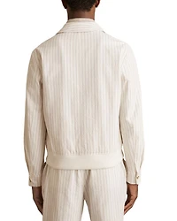 Striped Seersucker Harrington Jacket