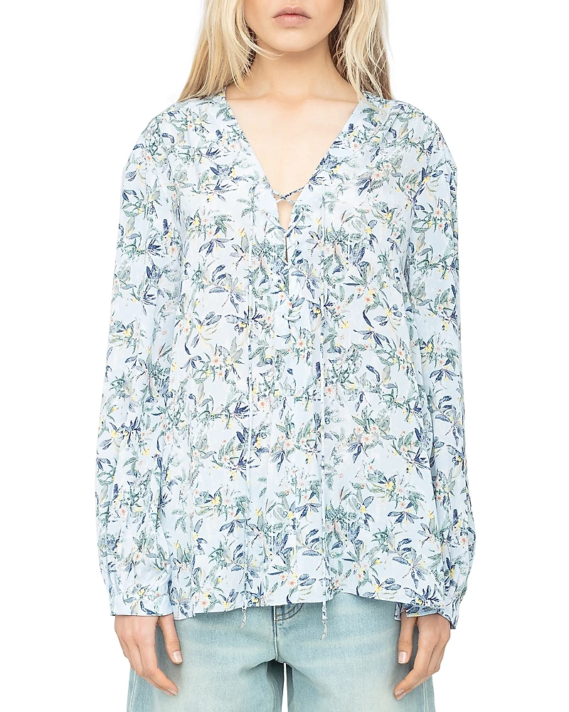Zadig & Voltaire Tamela Silk Floral Blouse