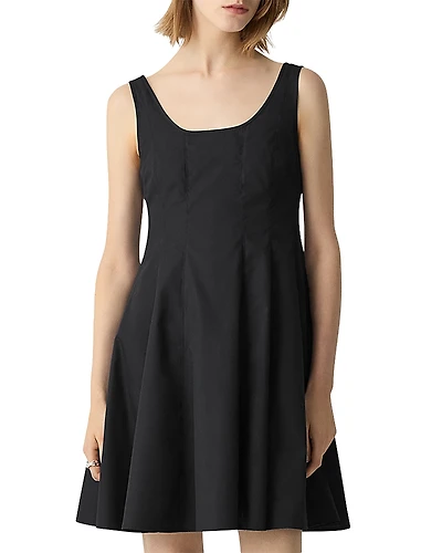 Theory Sleeveless Poplin Mini Dress