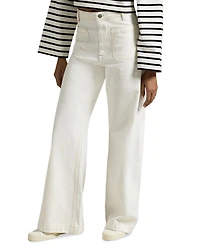 Denim Wide Leg Sailor Pants