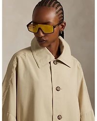 Oversize Cotton Twill Car Coat