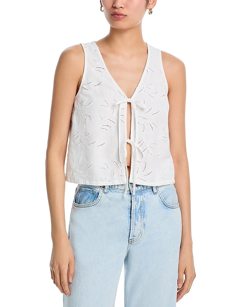 Bella Dahl Sleeveless Tie Front Top