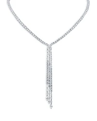 Kenneth Jay Lane Round & Marquise Cubic Zirconia Lariat Necklace, 16