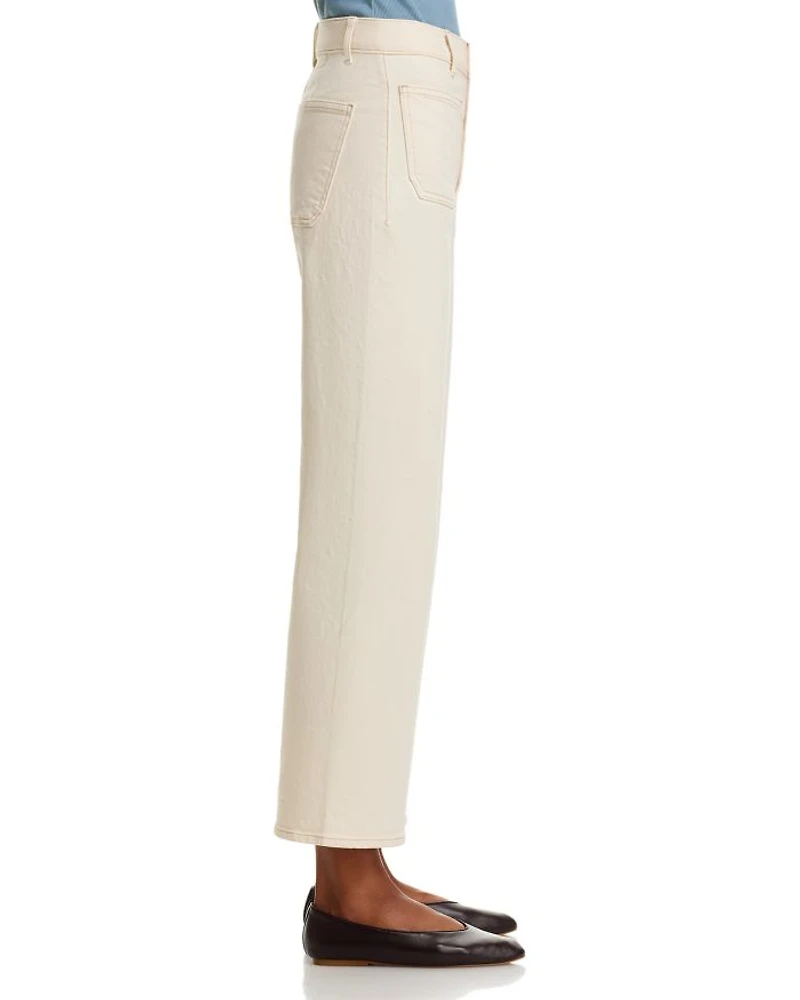 Grant High Rise Wide Leg Jeans Ecru