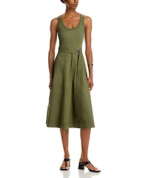 Veronica Beard Ennis Mixed Media Dress