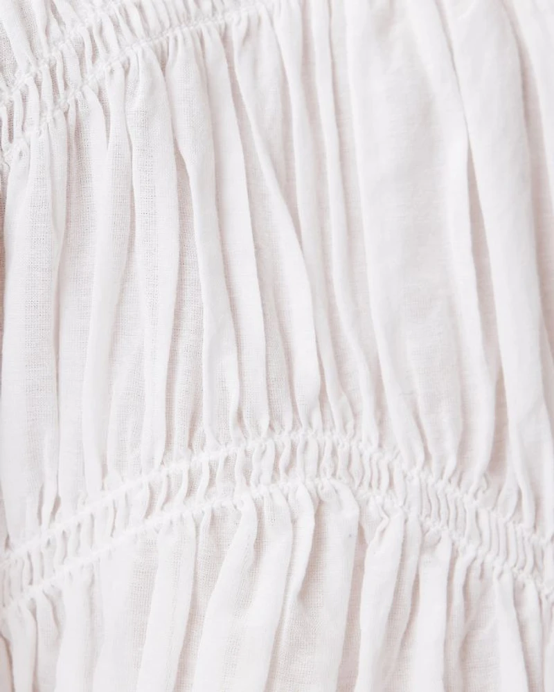 Melani Smocked Peplum Top