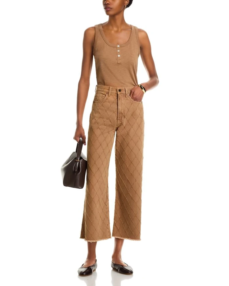 Taylor Cropped High Rise Jeans Hazelnut Stone