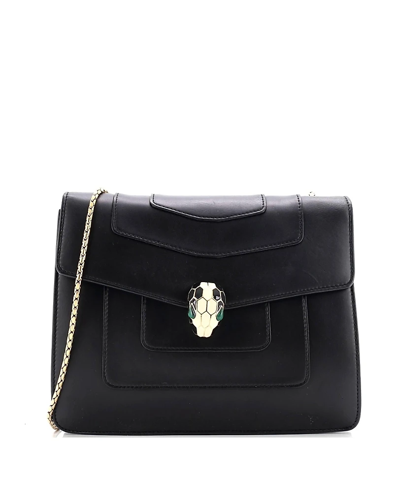 Pre-Owned Bvlgari Serpenti Forever Square Shoulder Bag Leather