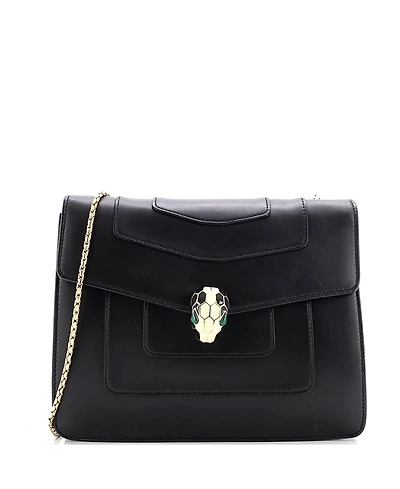 Pre-Owned Bvlgari Serpenti Forever Square Shoulder Bag Leather