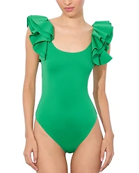 Tawny Ruffle Sleeve Bodysuit