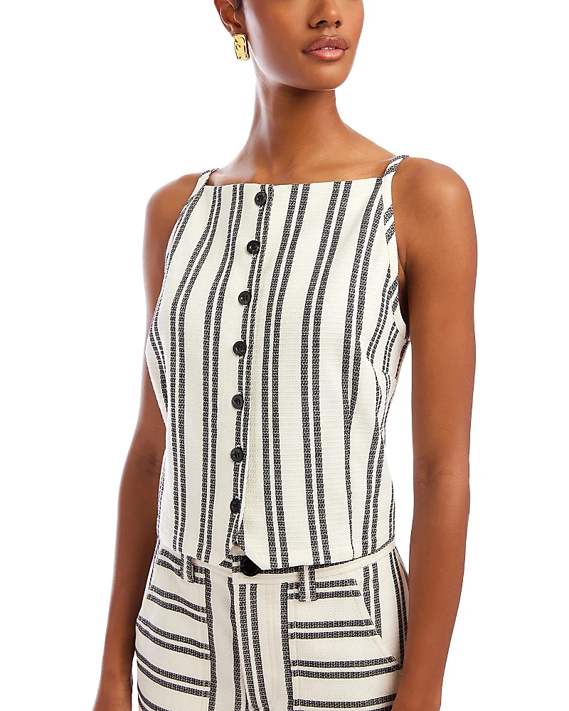 Fifteen Twenty Elis Sleeveless Button Front Top