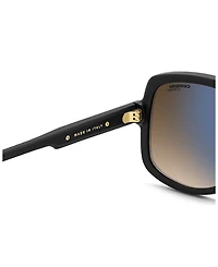 Victory Square Double Bridge Sunglasses, 59mm