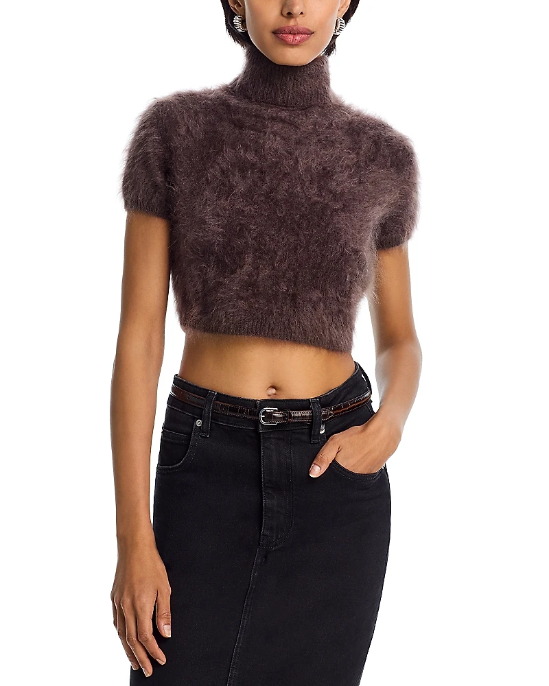 Frame The Teddy Cashmere Cropped Turtleneck Sweater