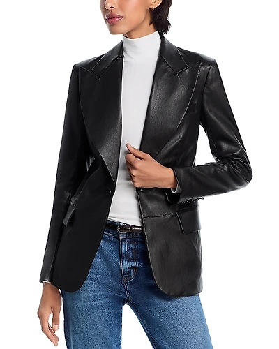 Frame The Peak Lapel Leather Jacket
