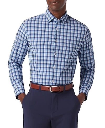 Mizzen+Main Leeward Ls Dress Shirt Coastal Fjord Dylan Plaid