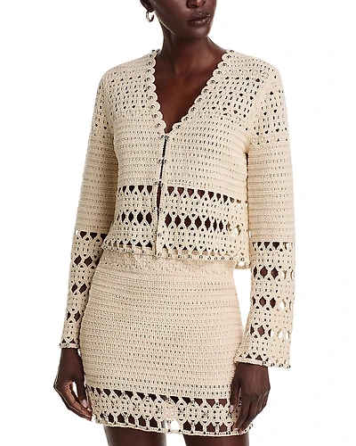 Aqua x Ava Phillippe Crochet Cardigan - Exclusive