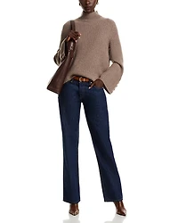 Rib Knit Bell Sleeve Turtleneck Sweater - Exclusive