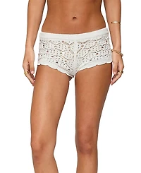 Edikted Elisa Open Knit Shorts