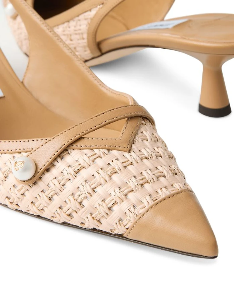 Women's Amita 45 Raffia Slingback Pumps