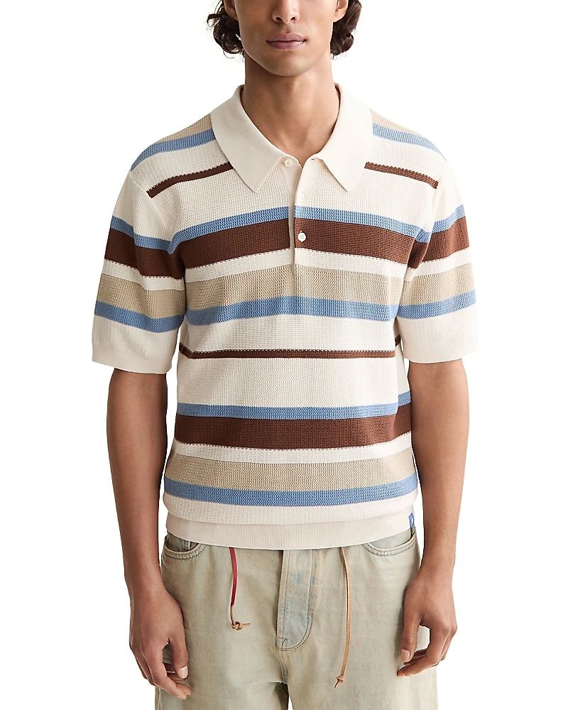 Scotch & Soda Regular Fit Striped Knit Polo