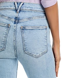 Carson High Rise Ankle Flare Jeans Pale Stone