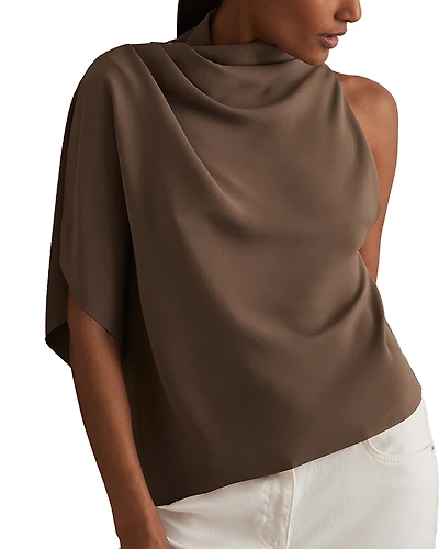 Reiss Elle One Shoulder Drape Top