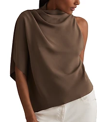 Reiss Elle One Shoulder Drape Top