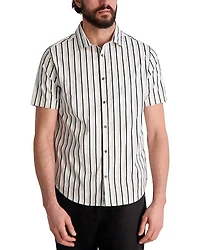 Karl Lagerfeld Striped Paris Short Sleeve Logo Shirt