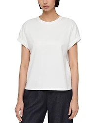 Lafayette 148 New York Gathered Cuff Dolman Tee