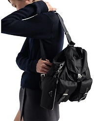 Re-Nylon Medium Backpack with Pouch