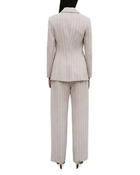 Pinstripe Peak Lapel Jacket