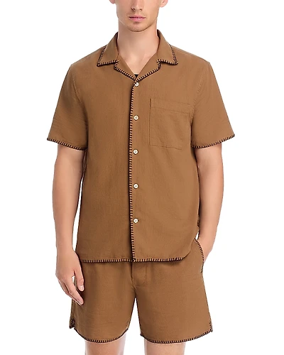 Madewell Relaxed Fit Stitch Trim Camp Shirt