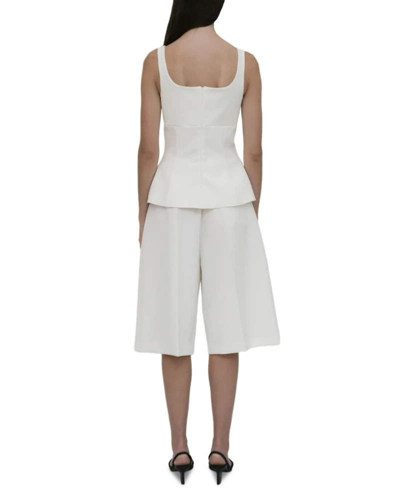 Square Neck Button Front Top