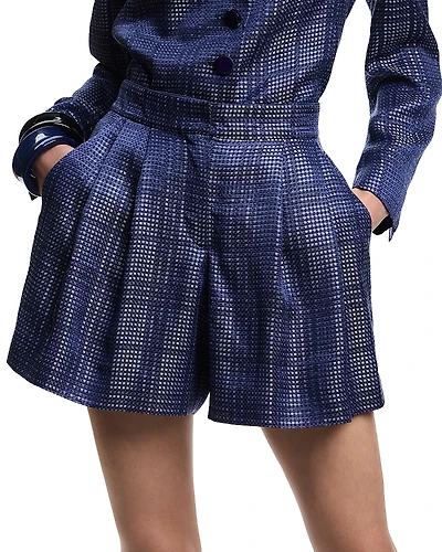 Emporio Armani Shiny Checkered Shorts