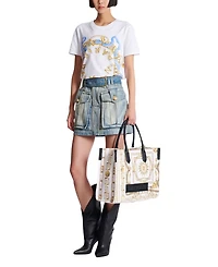 B-Army Medium Tote Bag Printed Canvas