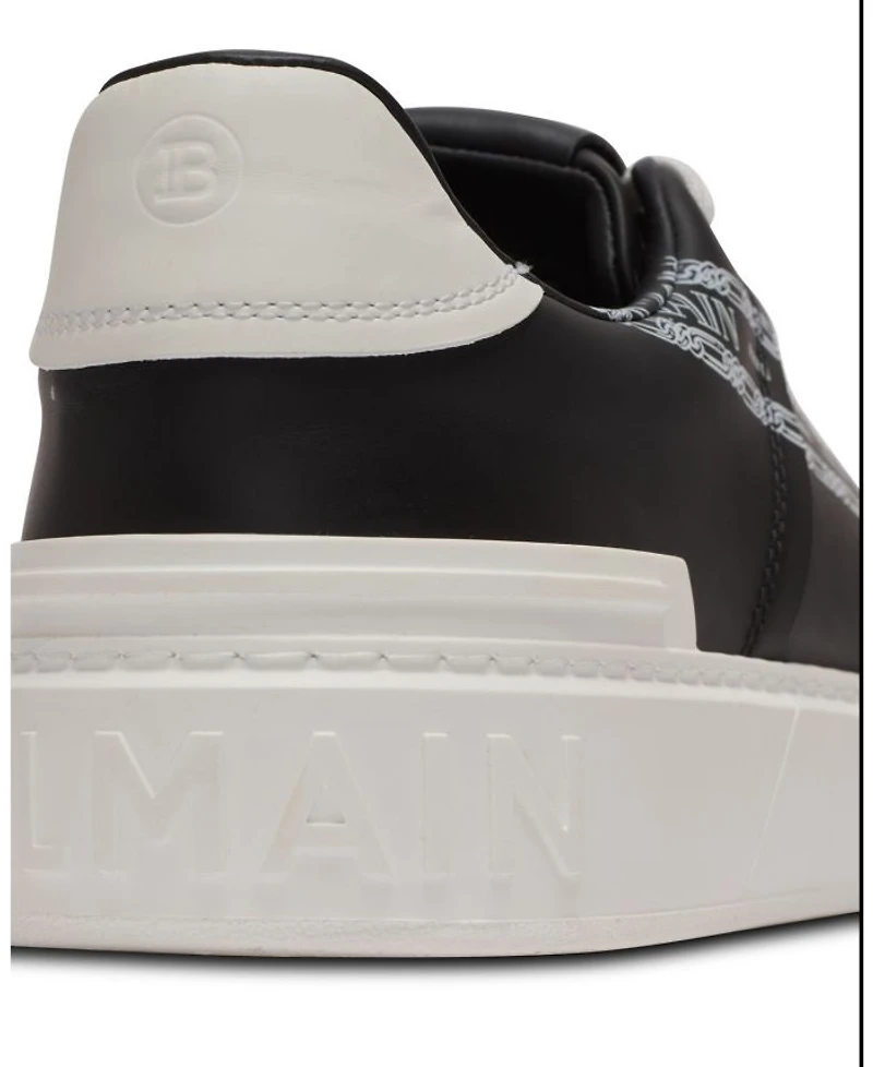 Men's B-Court Printed Calfskin Trainers Sneakers
