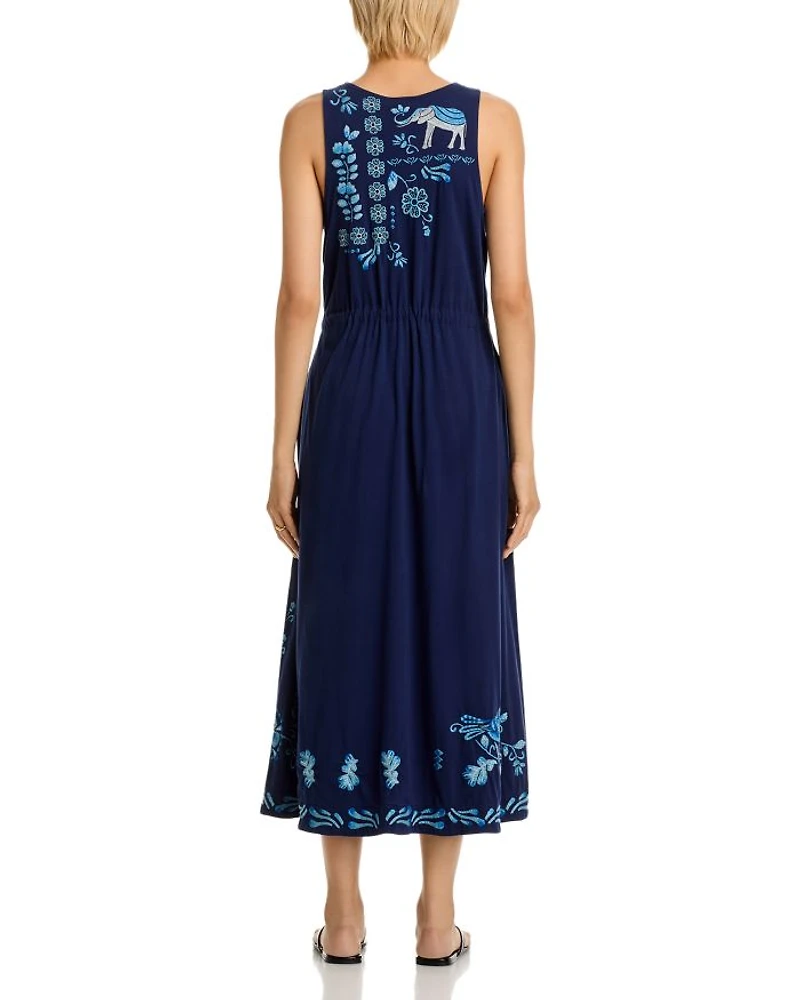 V Neck Drawstring Dress