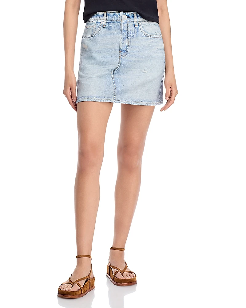 rag & bone Miramar Terry Denim Mini Skirt
