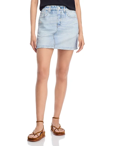 rag & bone Miramar Terry Denim Mini Skirt