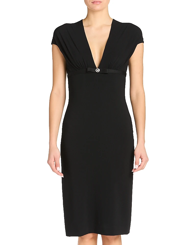 Versace Plunging Neck Dress