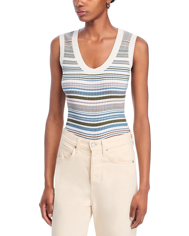 Veronica Beard Ezinna Stripe Knit Tank